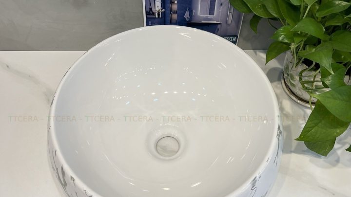 Chậu lavabo tròn TTCERA LB163, Chậu lavabo, Chậu lavabo đẹp